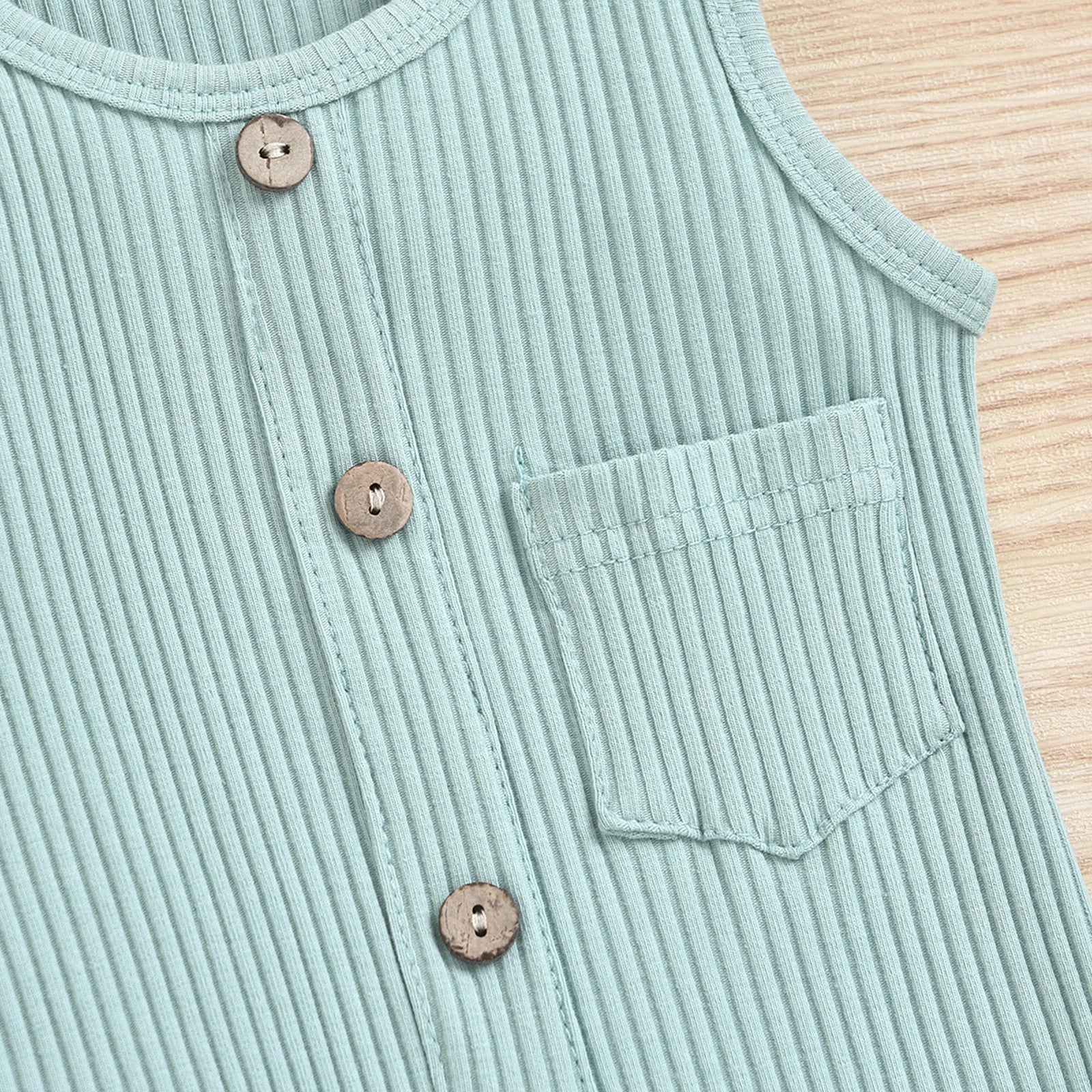 Citgeett Summer Solid 0-24M Baby Boys Vest Style Jumpsuit