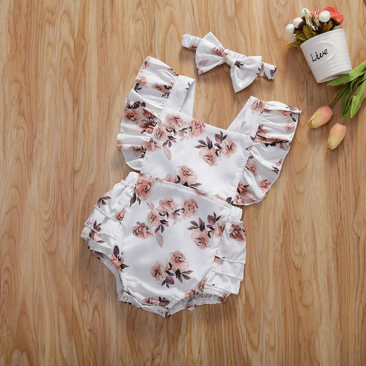 Baby Girl Two-piece Floral Print Set Newborn- 24 Months