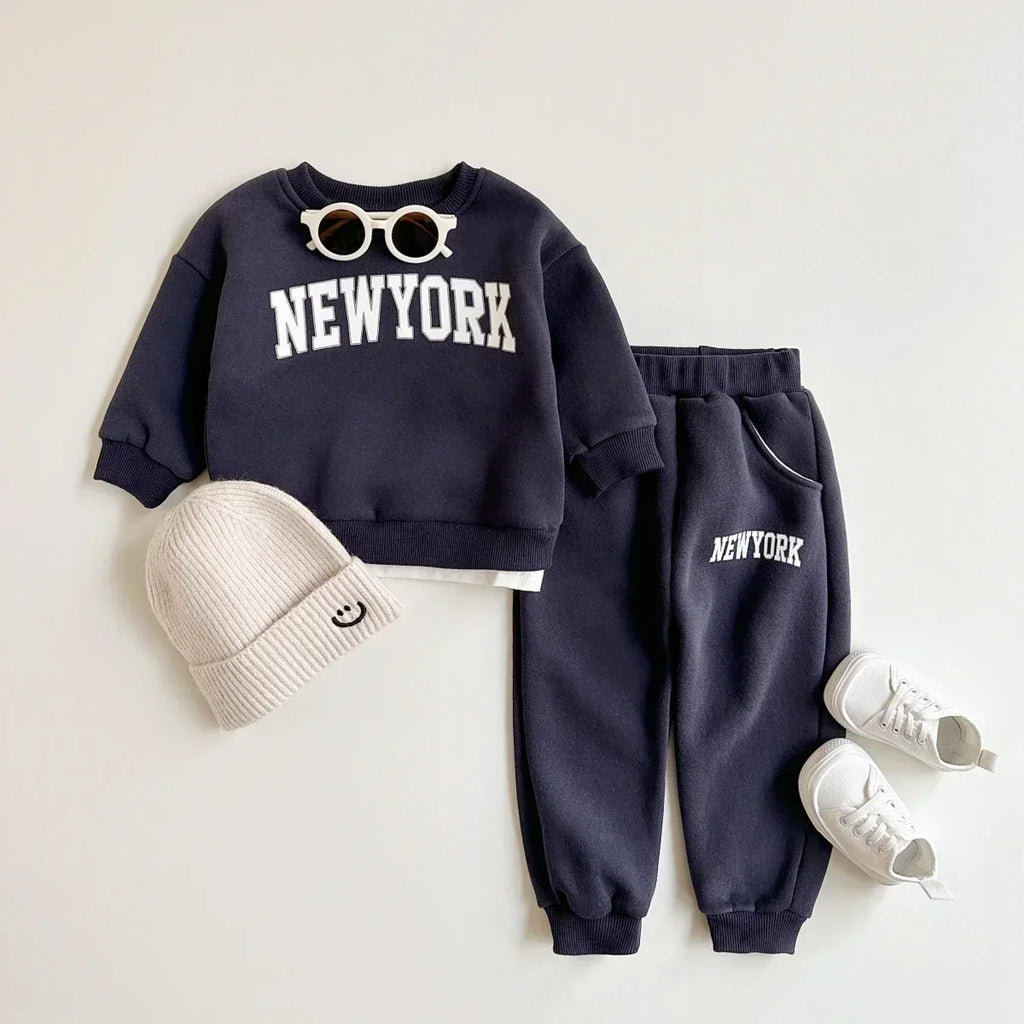 Unisex Fleeced Lined “NEW YORK” Set 6M-4T