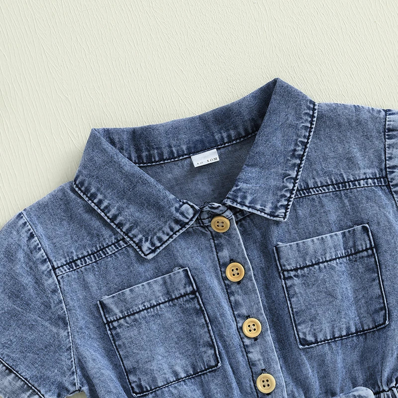 Girls Denim Overalls 18M- 3T