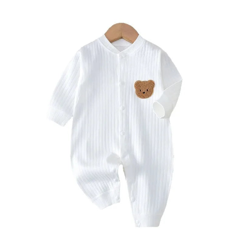 All Seasons Baby Romper Baby Boy Girl Cartoon Bear Cotton Soft