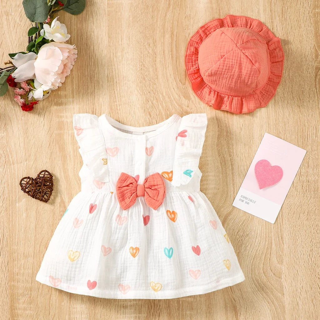 Sleeveless 2PC Dress Set Newborn- 9M