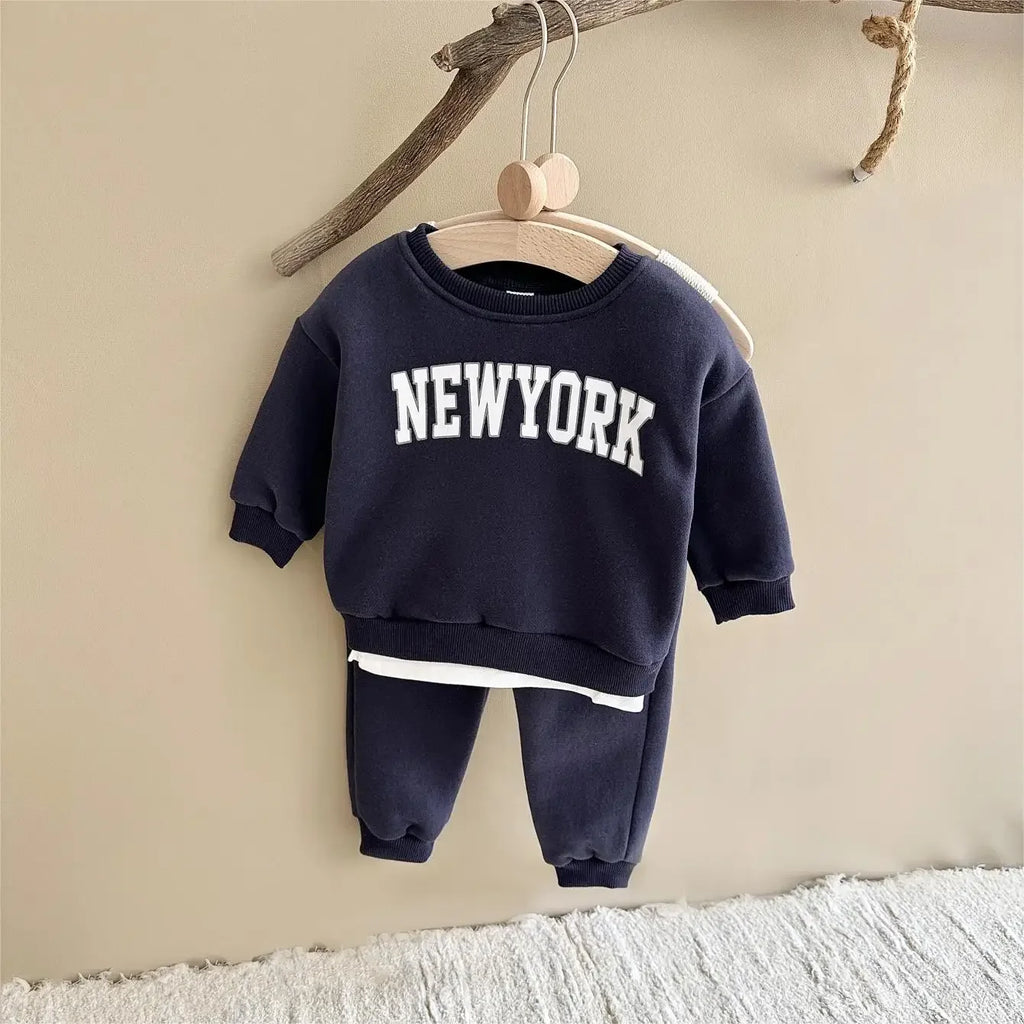 Unisex Fleeced Lined “NEW YORK” Set 6M-4T