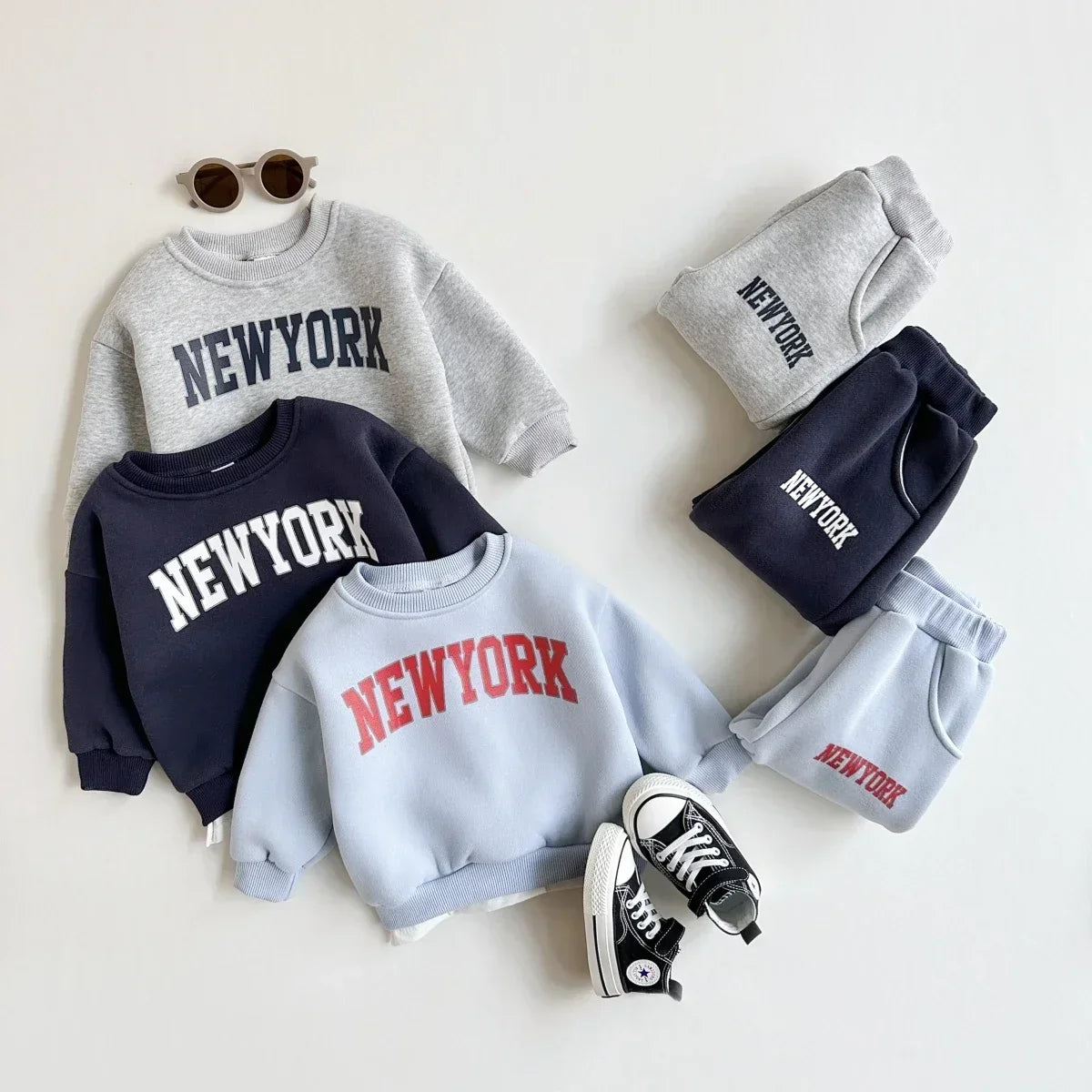 Unisex Fleeced Lined “NEW YORK” Set 6M-4T