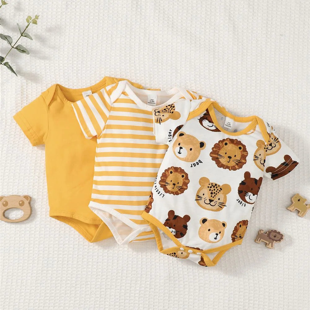 Baby Boy Lion Onesie (Set of 3) Newborn-18M