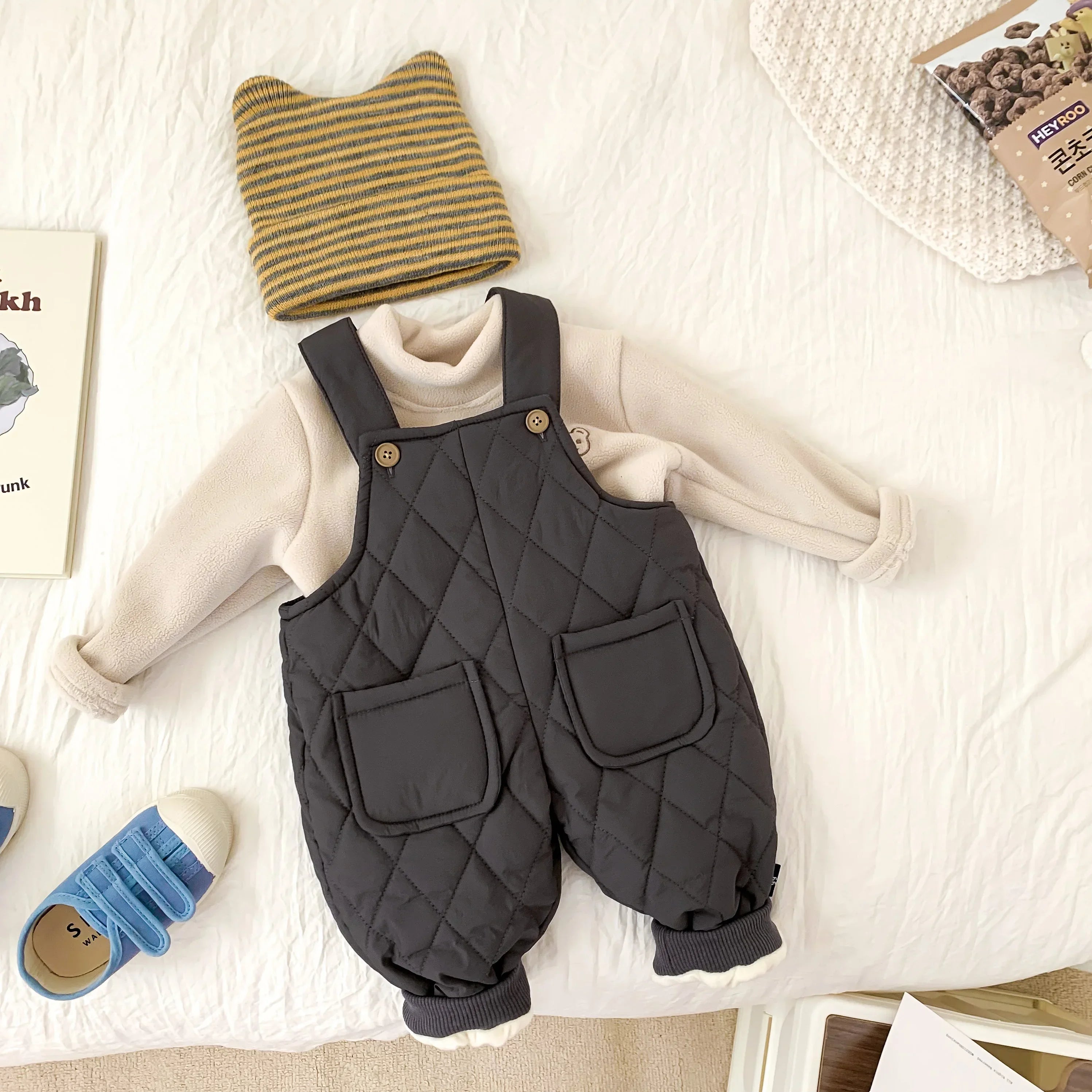 Boys Quilted Overalls