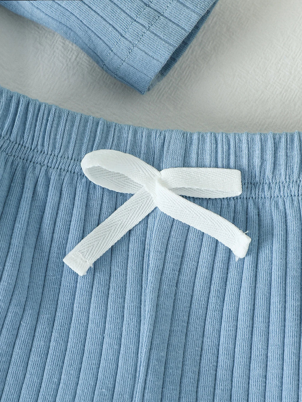 Long Sleeved Ribbed Solid 2pc Set  Newborn- 24M