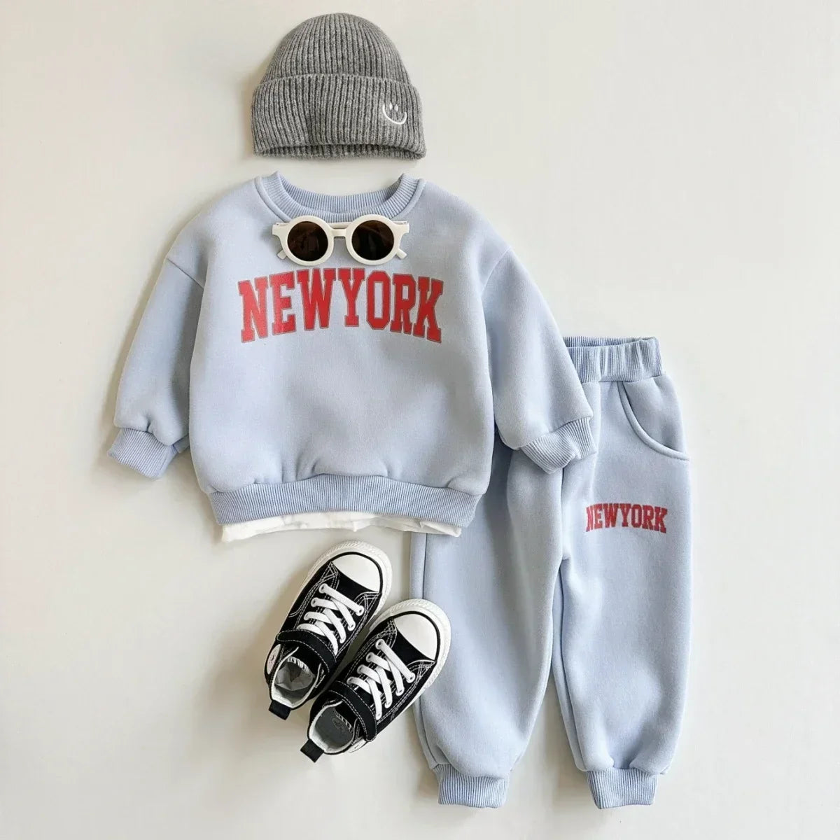 Unisex Fleeced Lined “NEW YORK” Set 6M-4T