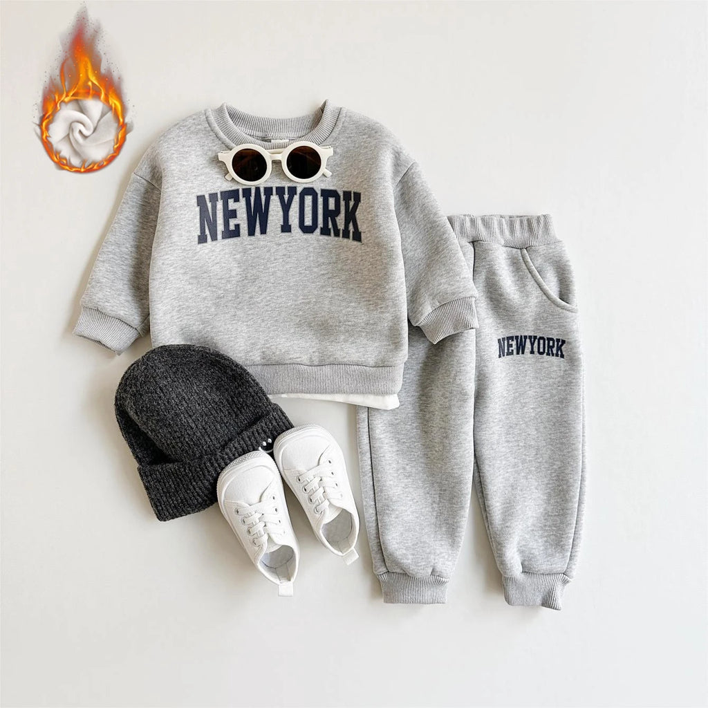 Unisex Fleeced Lined “NEW YORK” Set 6M-4T