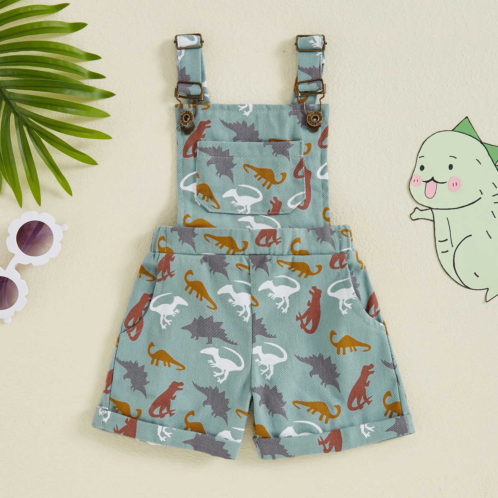 Unisex Printed Overalls 18M-6T