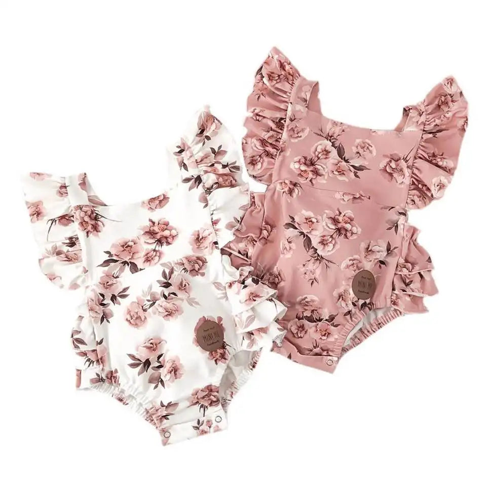 Baby Girl Two-piece Floral Print Set Newborn- 24 Months