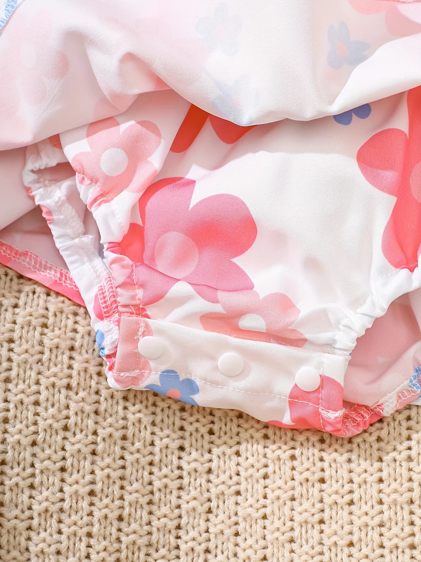 Baby Girl Two-Piece Floral Teddy Bear Set With Headband Newborn- 18M