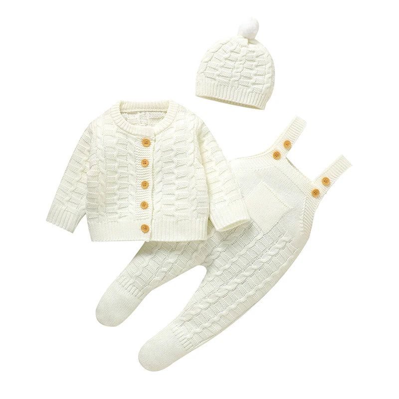 Unisex Knitted 3 Piece Set 0-9M