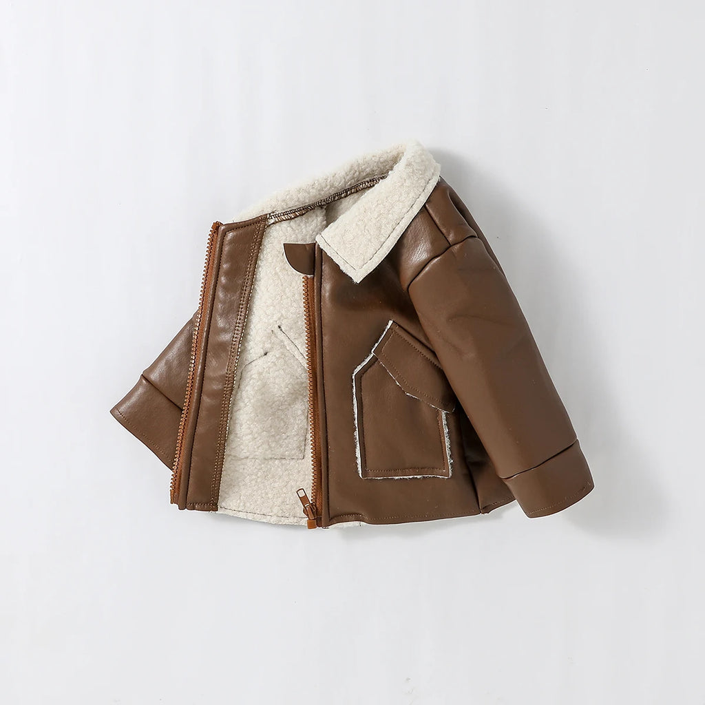 Boys Faux Leather Jacket 3M- 3T
