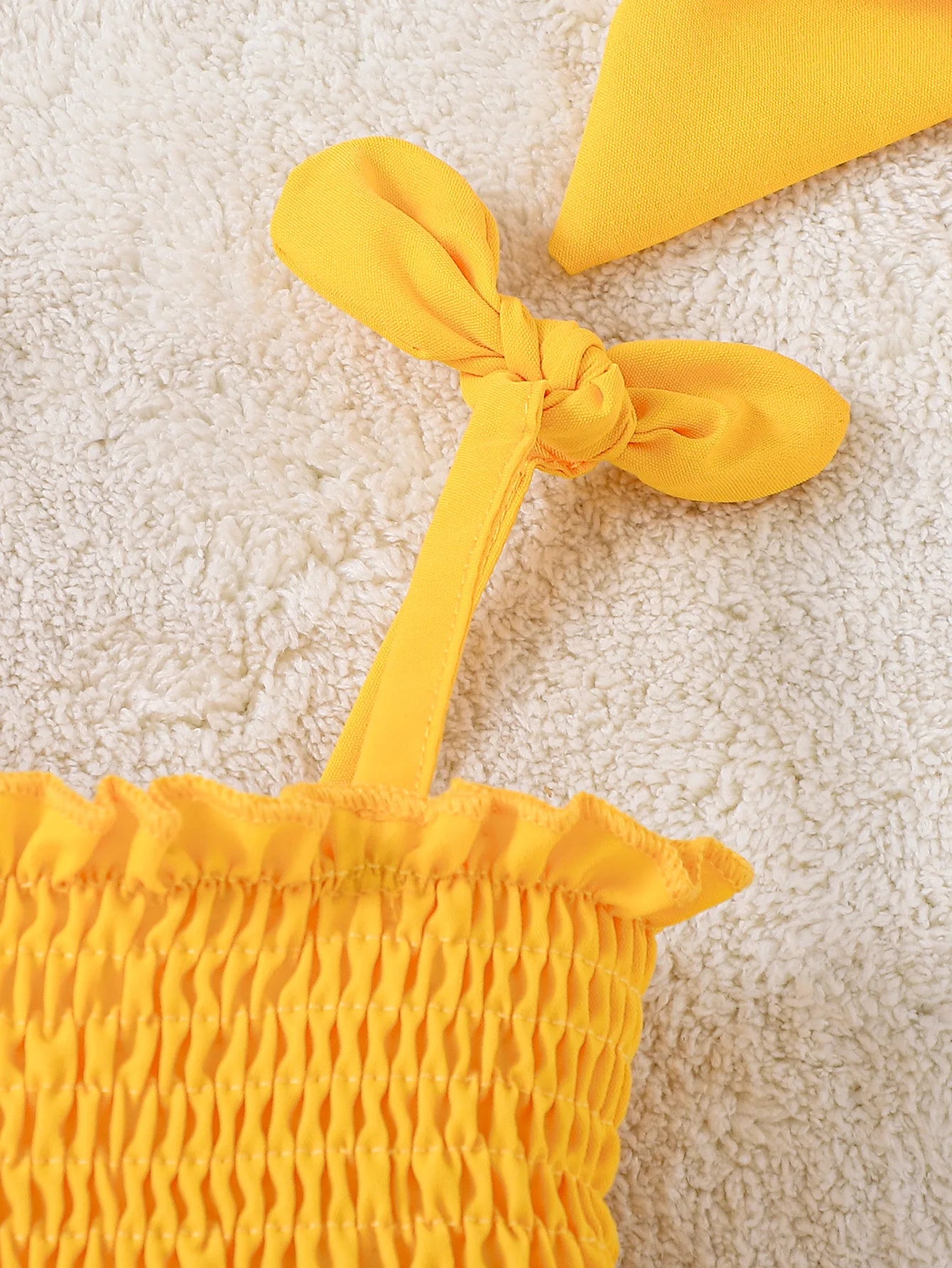Baby Girl Sunflower Embroidered Tutu Dress Set with Yellow Bow Headband