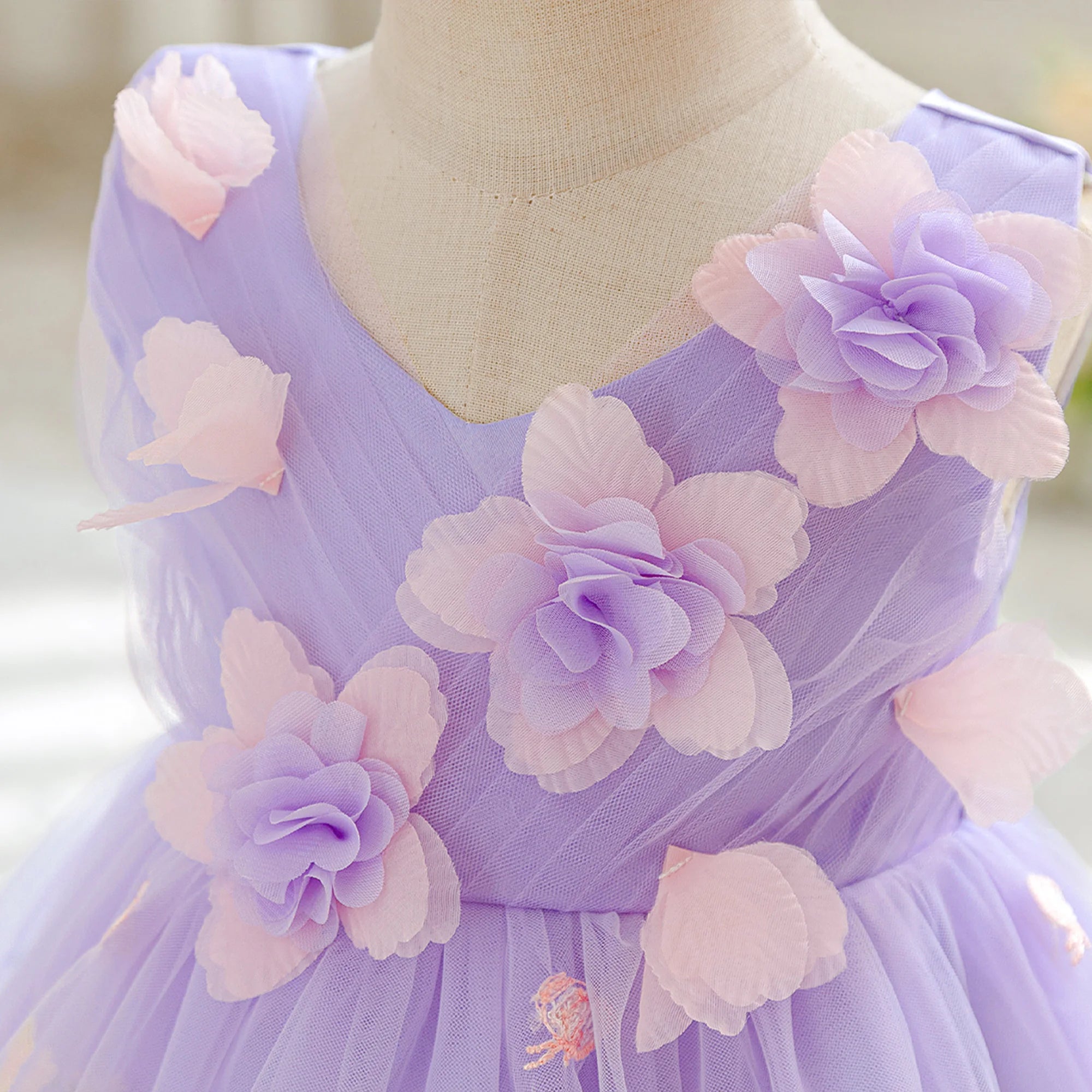 Summer Floral Tulle Dress 6M-3T