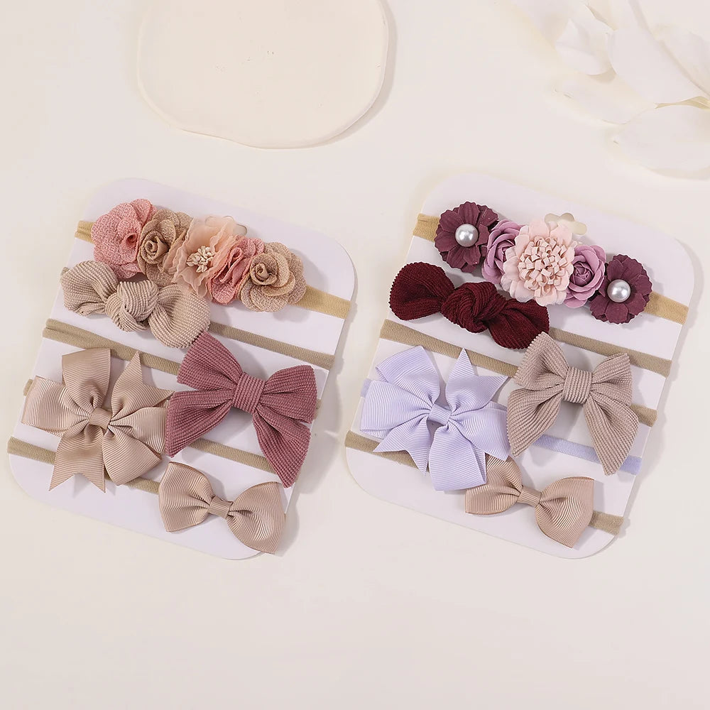 Sweet Nylon Headbands 5pc Sets