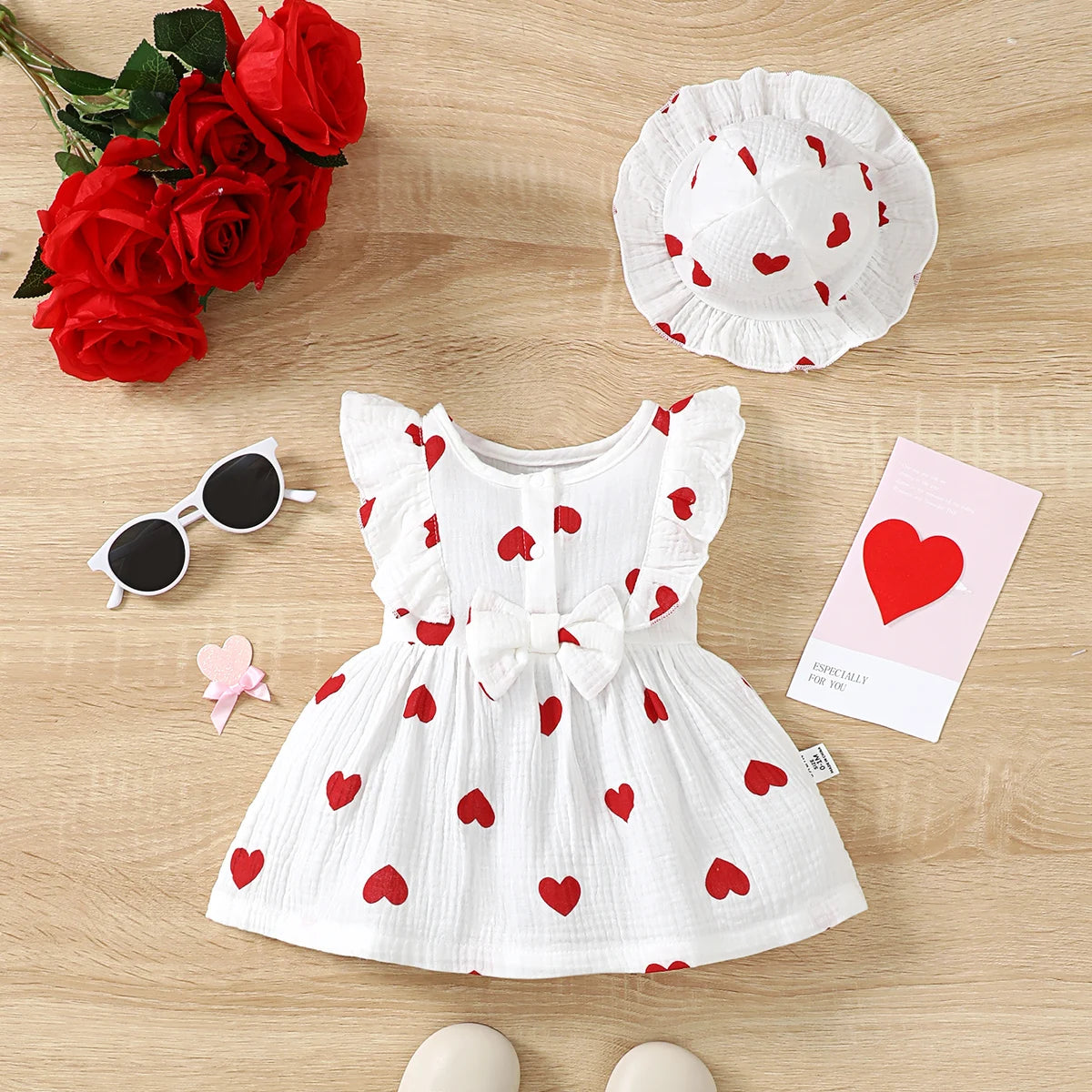 Sleeveless 2PC Dress Set Newborn- 9M