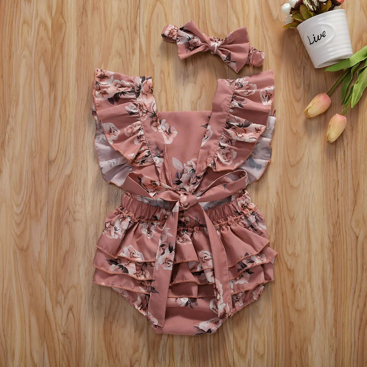 Baby Girl Two-piece Floral Print Set Newborn- 24 Months