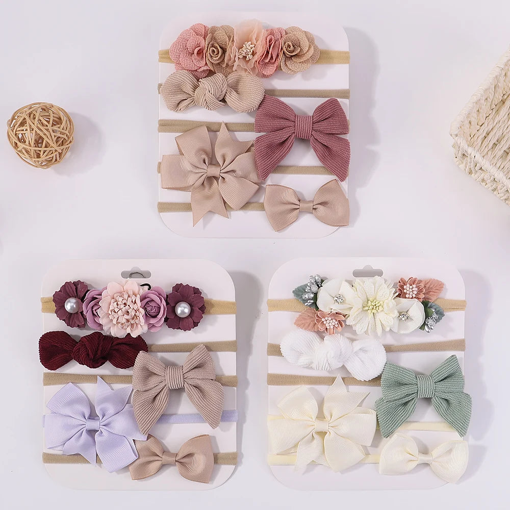Sweet Nylon Headbands 5pc Sets