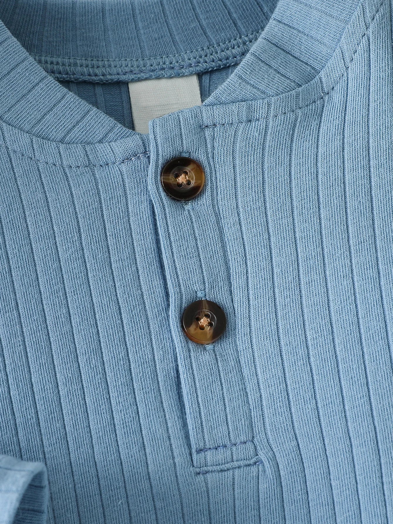 Long Sleeved Ribbed Solid 2pc Set  Newborn- 24M