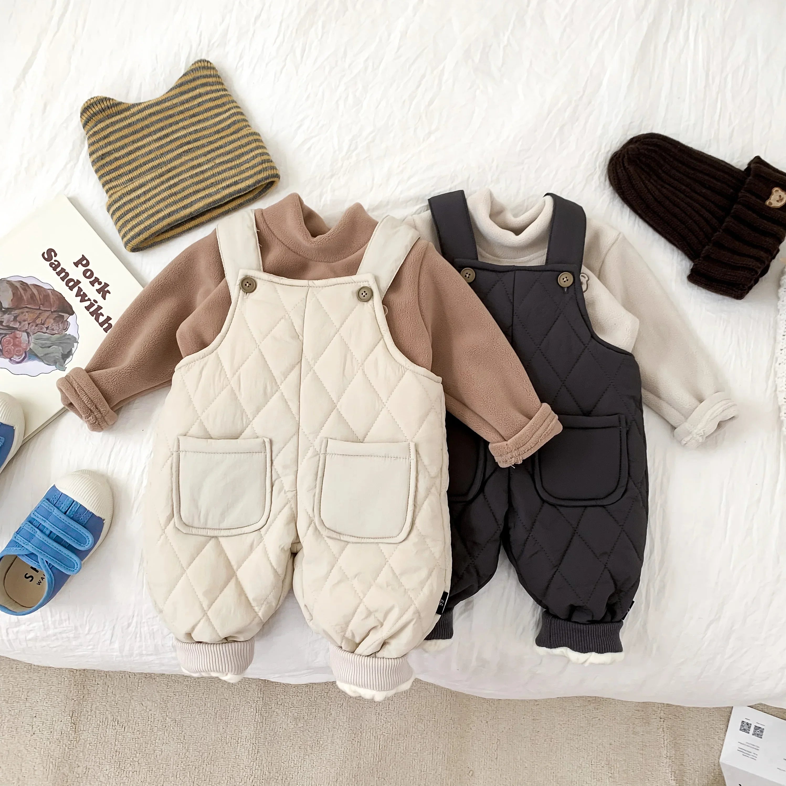 Boys Quilted Overalls