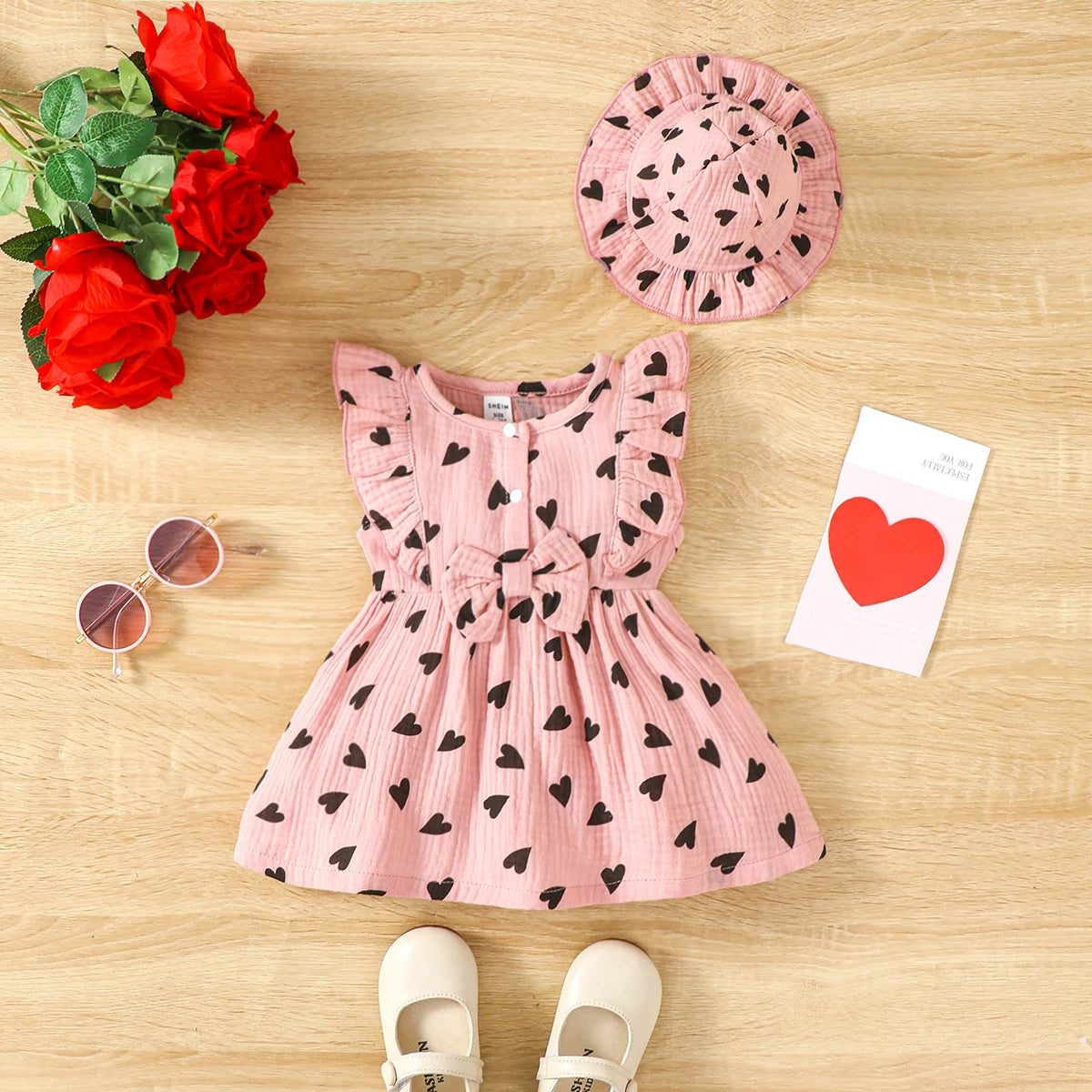 Sleeveless 2PC Dress Set Newborn- 9M