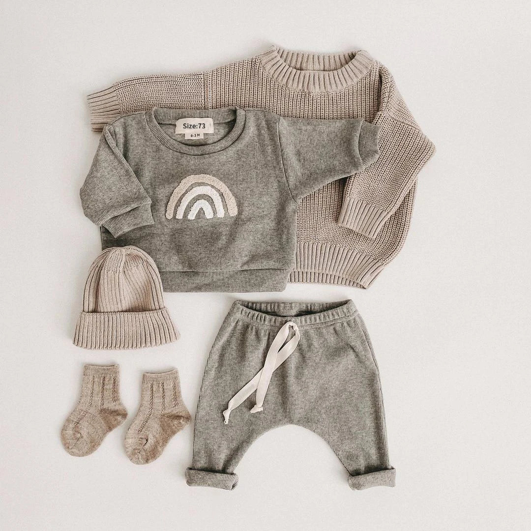 Baby Boy Long-Sleeved Sweatshirts and Pants 2pc Set
