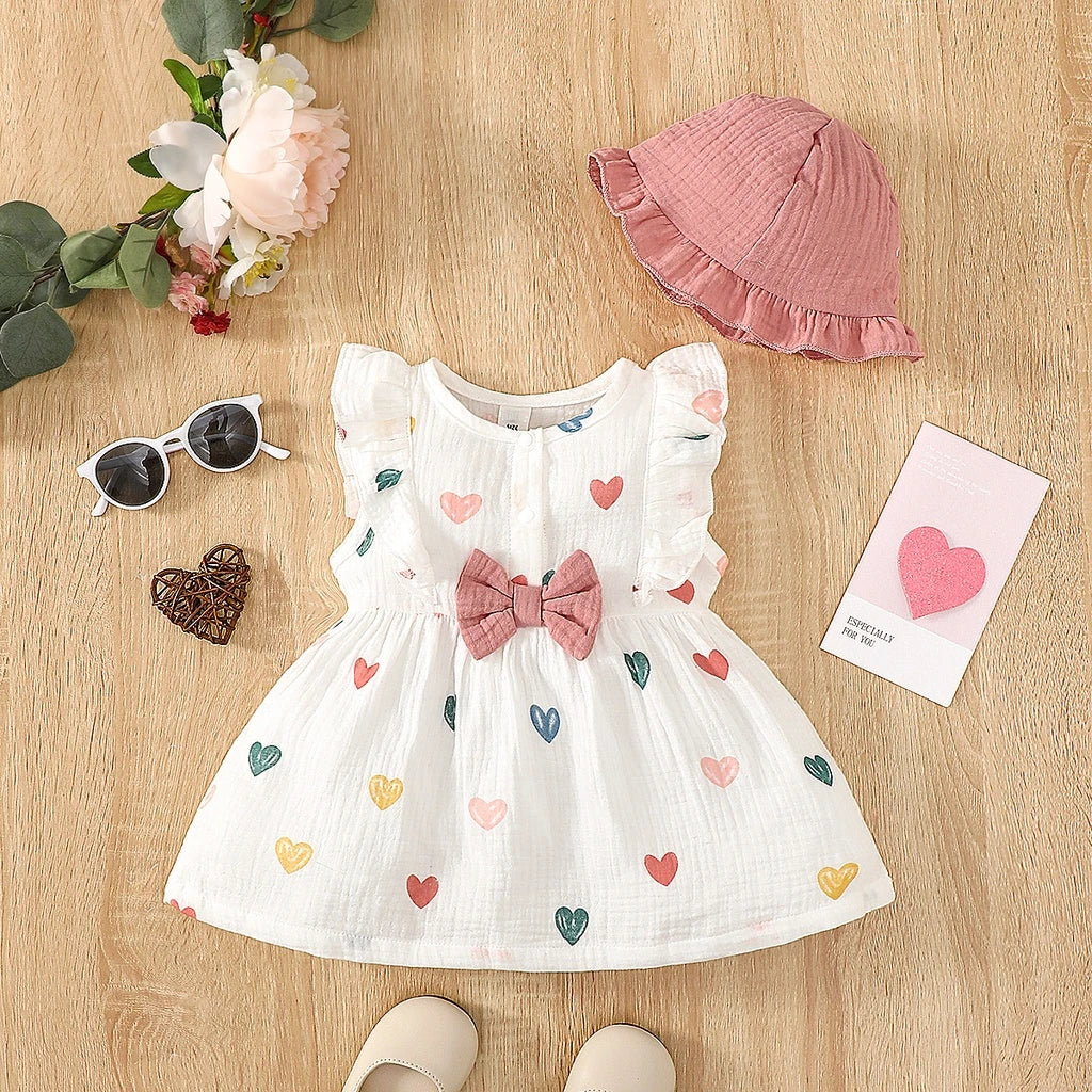 Sleeveless 2PC Dress Set Newborn- 9M