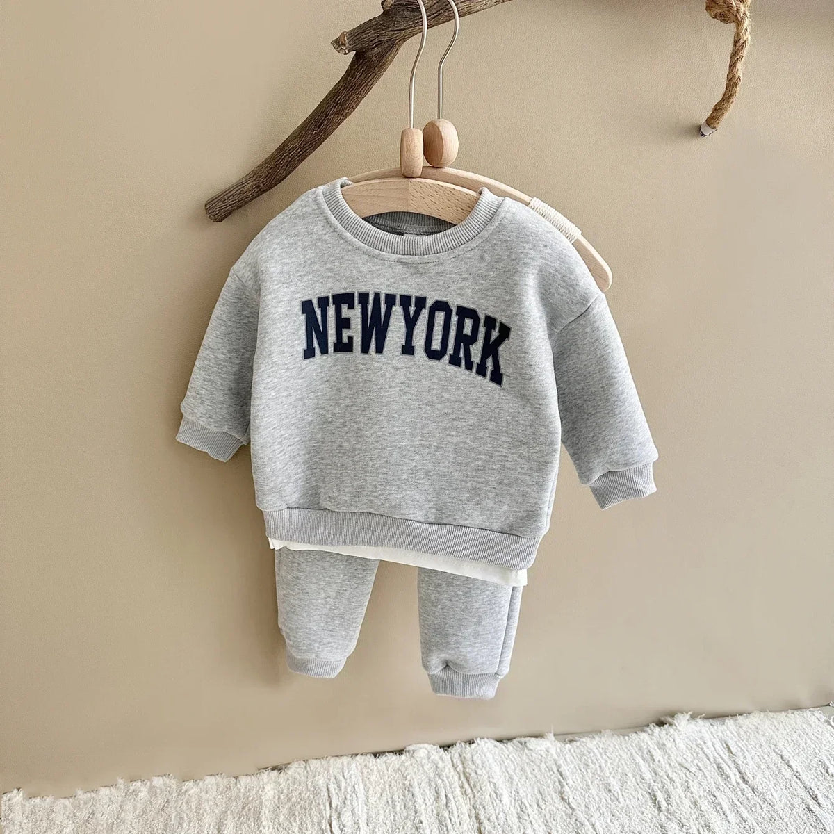 Unisex Fleeced Lined “NEW YORK” Set 6M-4T