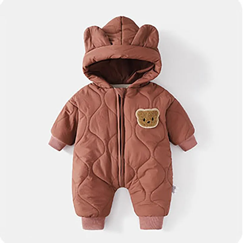 Winter Baby Outwear Clothing Fur Lining Warm Jumpsuit unisex