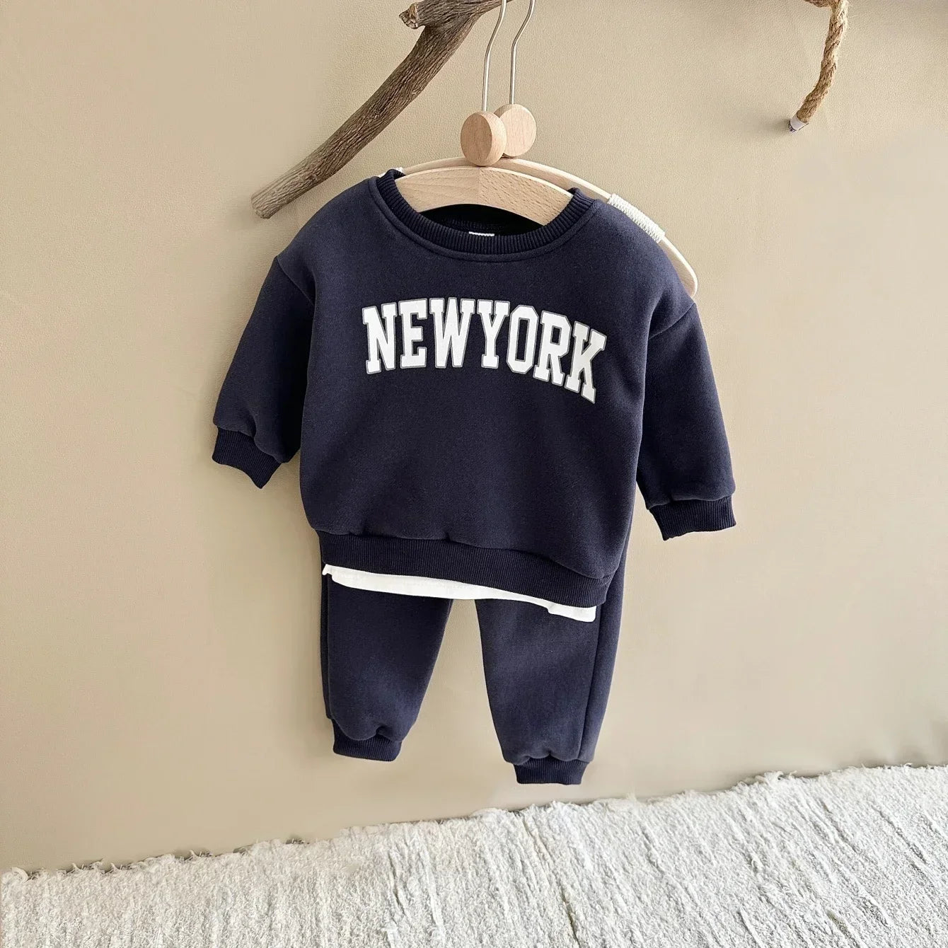 Unisex Fleeced Lined “NEW YORK” Set 6M-4T