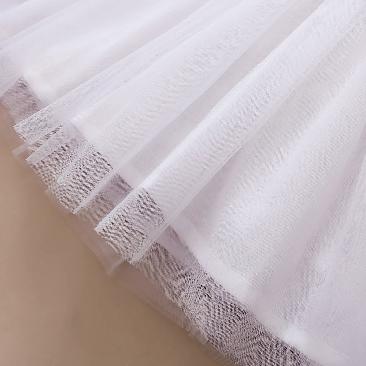 Baby Girl Embroideried Dress With Tulle and Matching Headband