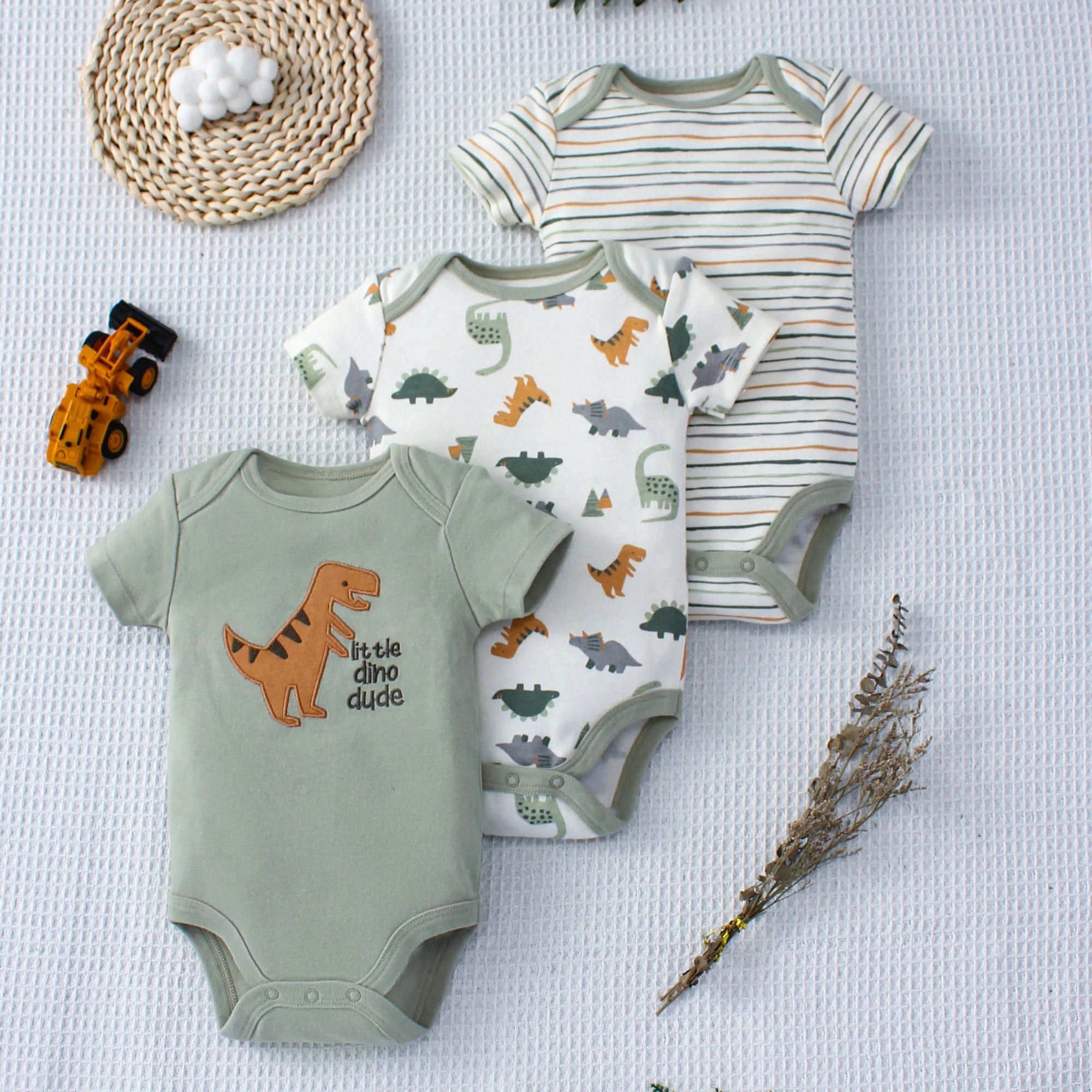 Baby Boy Onesies (Set of 3) Newborn-9M