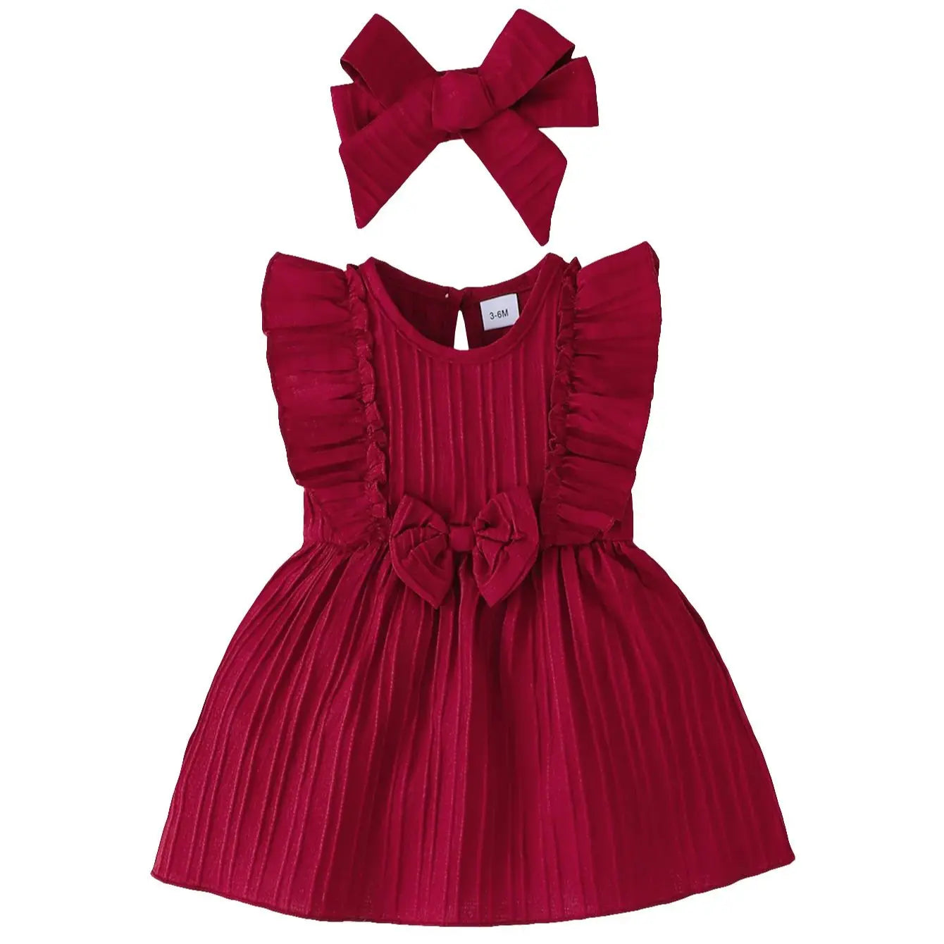 Girl's Bow Sleeveless Dress 0-24 Months